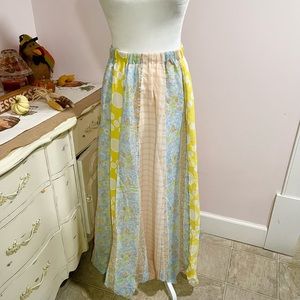 Vintage 1970s Chessa Davis Cottagecore Maxi Skirt